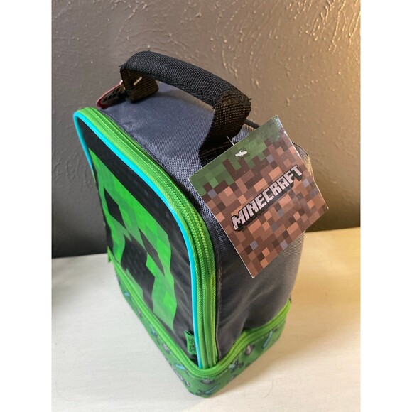 Thermos Minecraft Creeper Dual Insulated Padded Lunch Box - NWT - Picture 4 of 7
